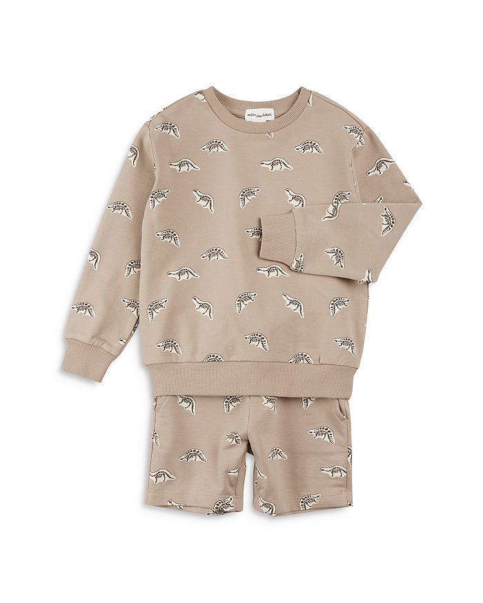 

Комплект из толстовки и шорт Dino Fossil для мальчиков - Baby Miles The Label, коричневый/бежевый