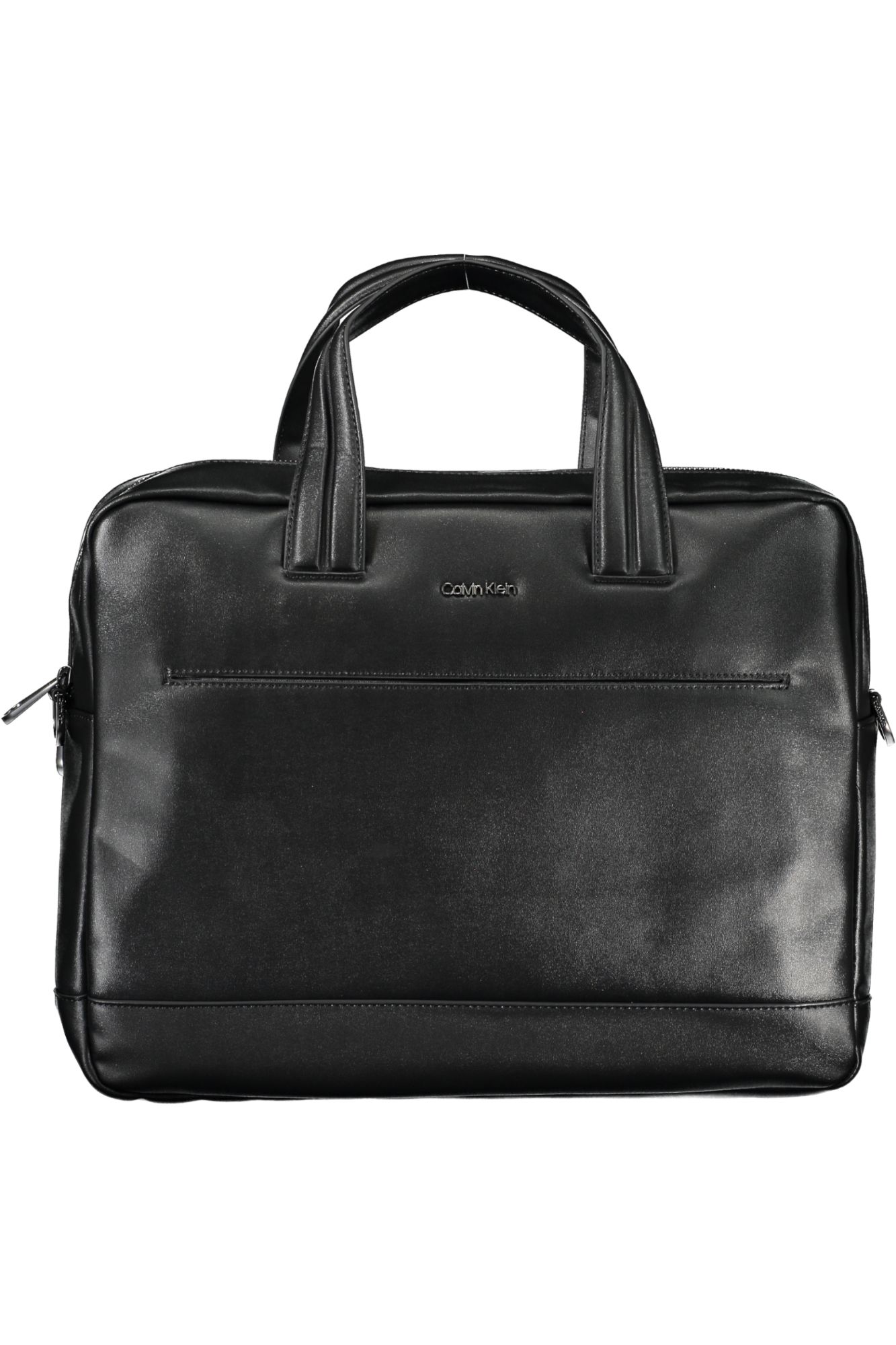 

Портфель мужской Calvin Klein с внешним карманом и металлическим логотипом, черный