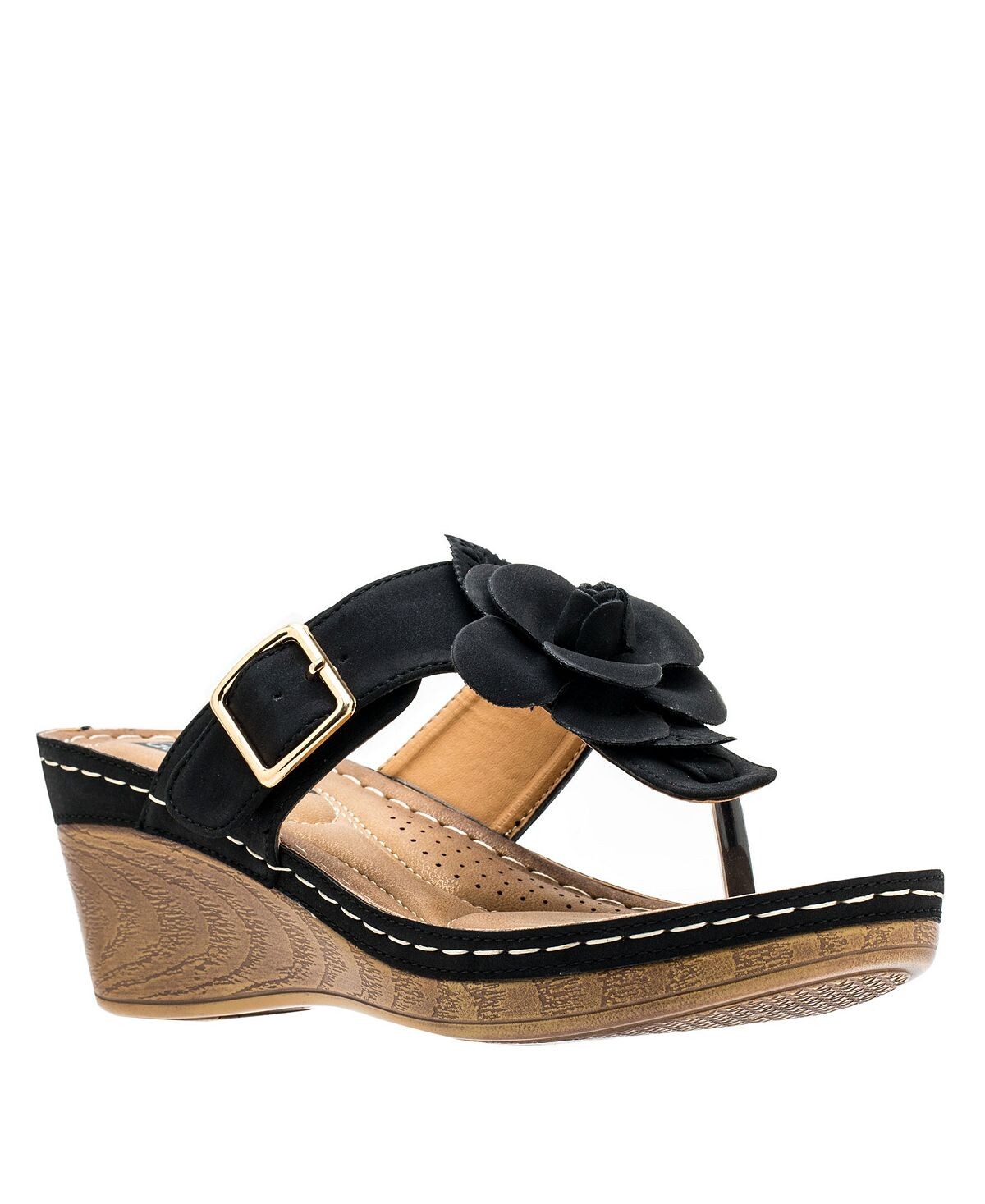 Женские босоножки на танкетке Flora GC Shoes, черный