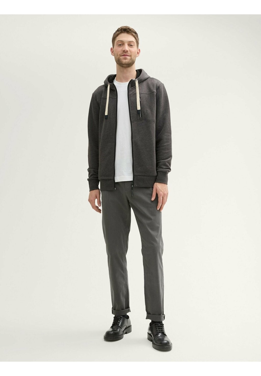 

Толстовка на молнии MIT KAPUZE TOM TAILOR, цвет Mottled Dark Grey