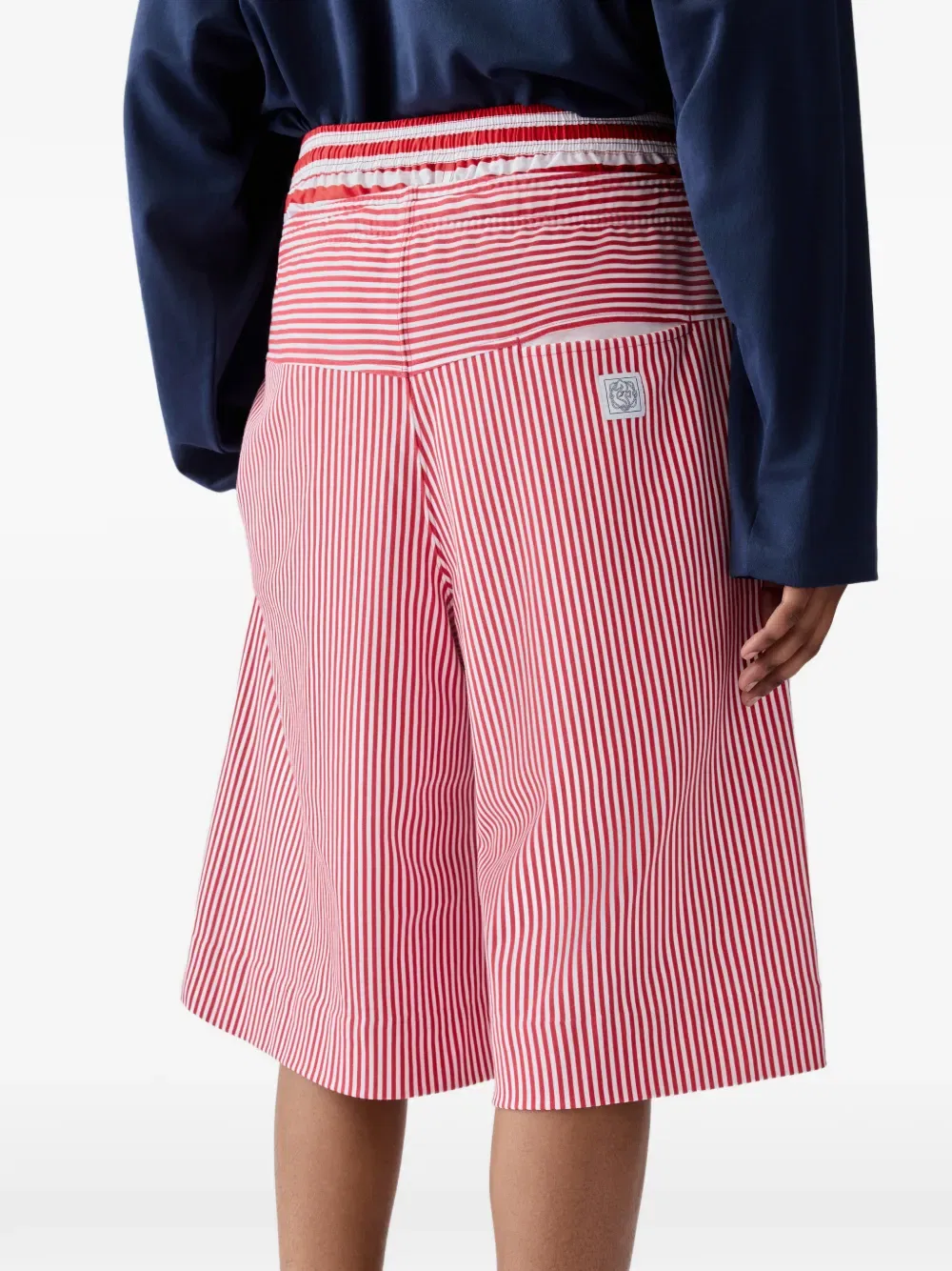 Шорты D'Été на кулиске с полосатым принтом Jacquemus, красный — фото 4