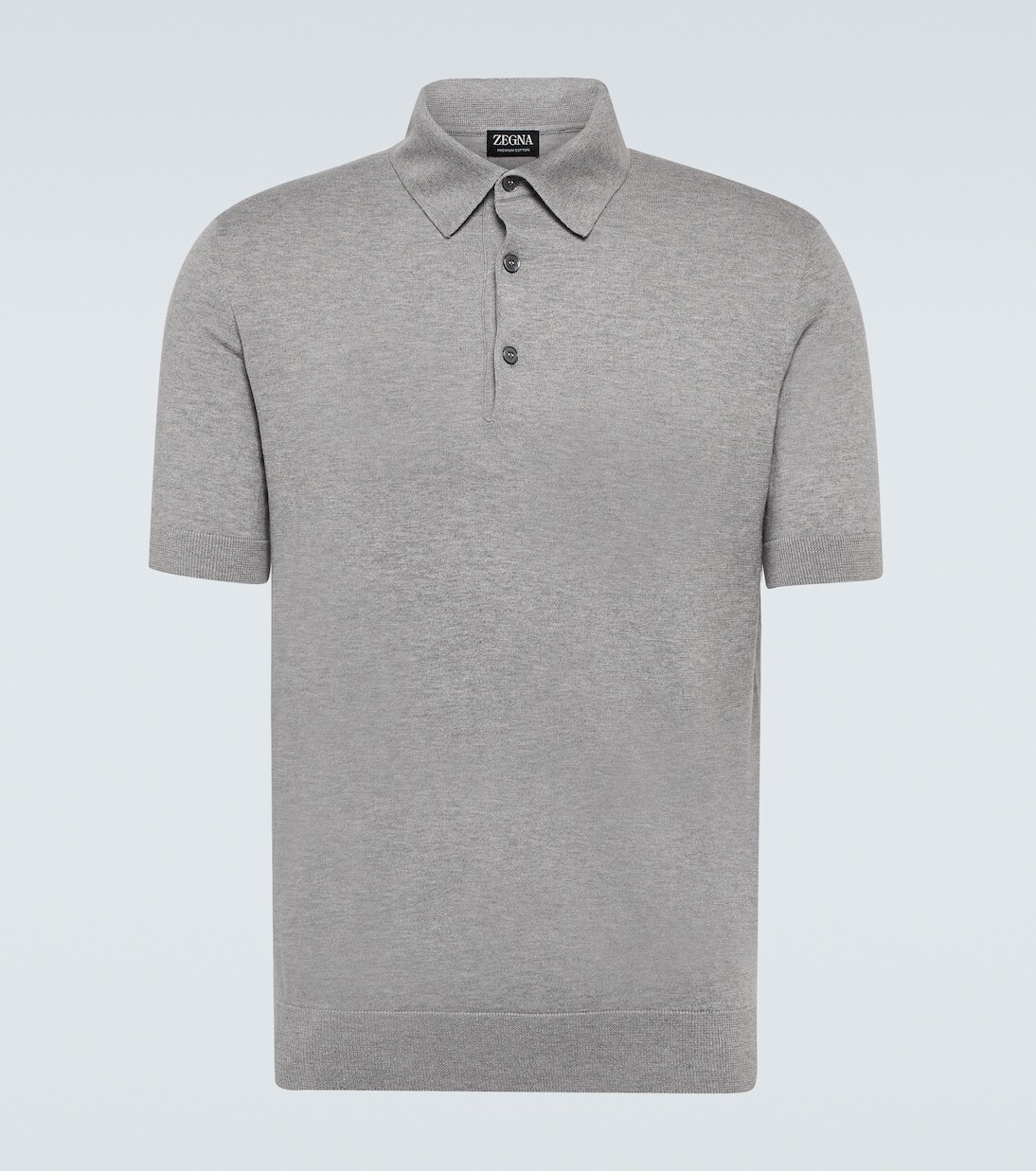 

Хлопковая рубашка-поло Zegna, серый