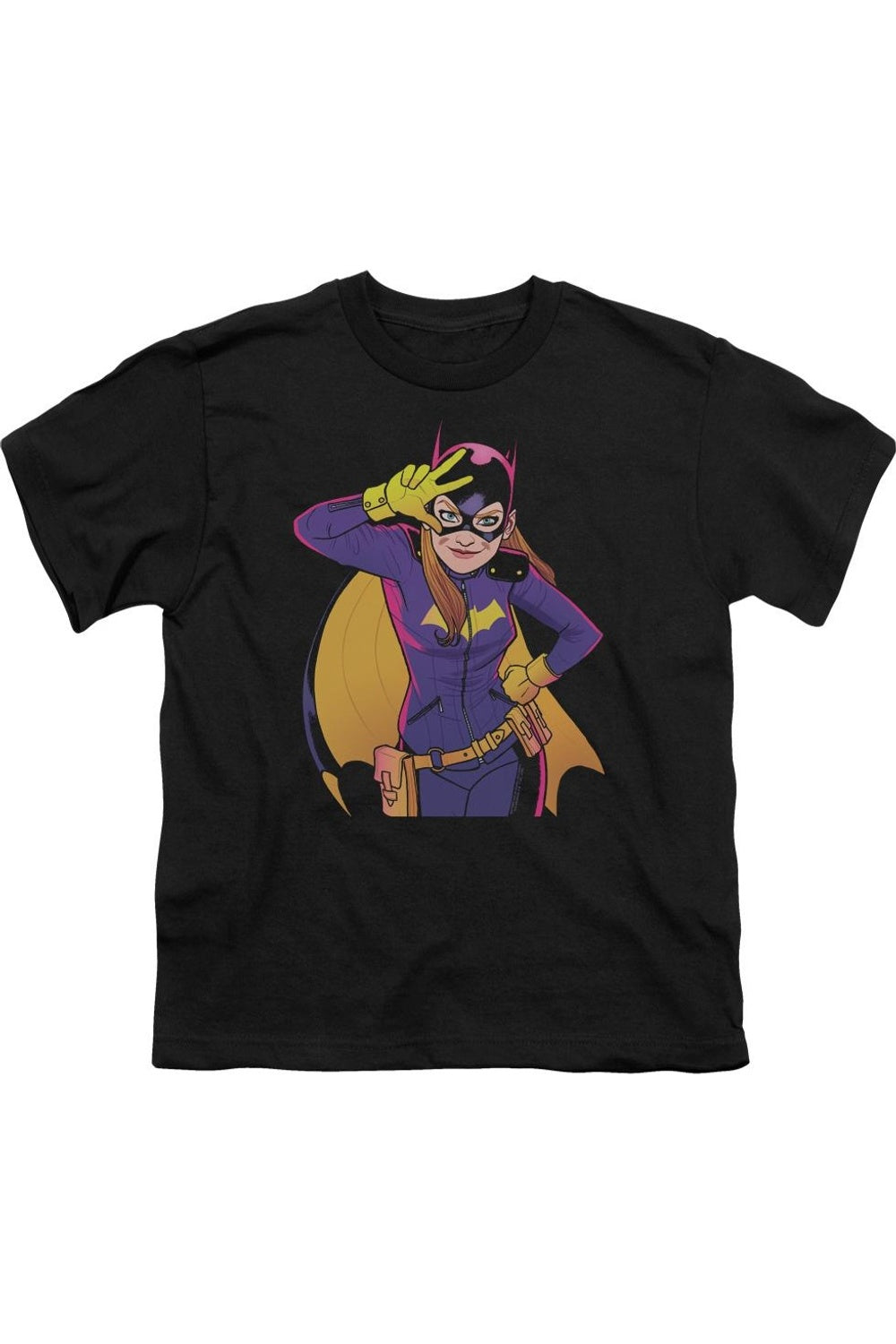 

Футболка с коротким рукавом для детей Batman и Batgirl в движении Gildan, черный