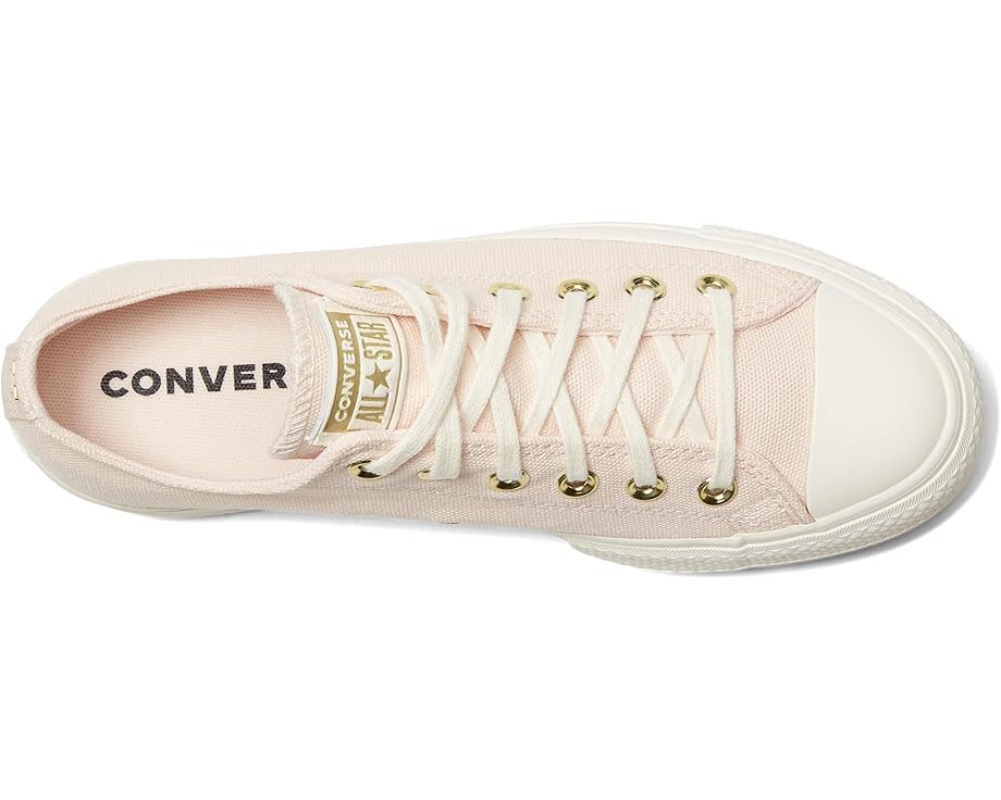 Кроссовки Converse Chuck Taylor All Star Low-Top Lift Platform Sneaker, цвет Pale Petal/Egret/Gold — фото 2