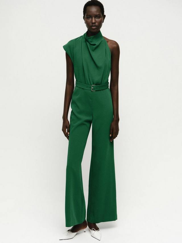 

Jiah асимметрильный комбинезон с поясом Mango, Bright Green