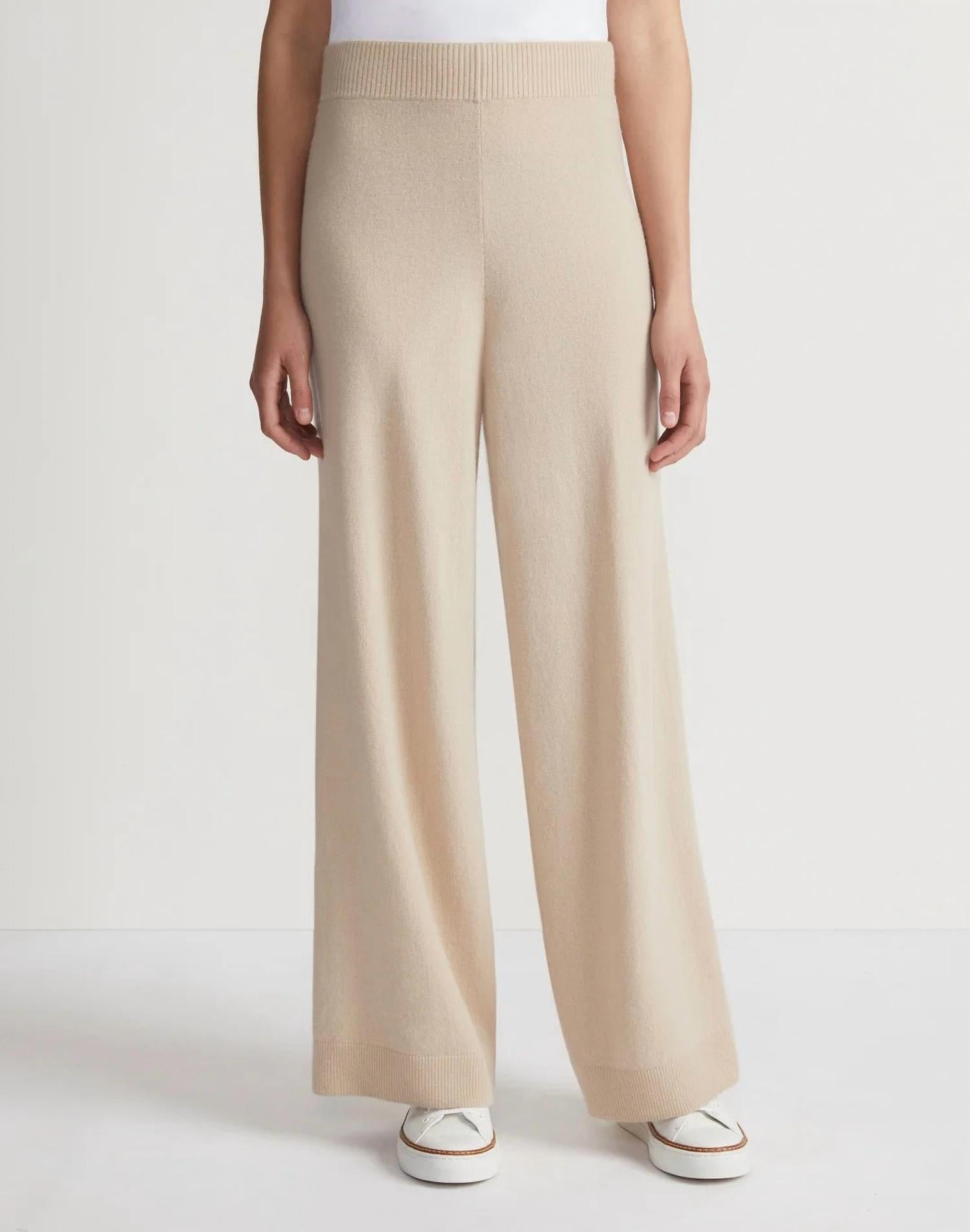 

Широкие брюки Responsible Wool-Cashmere в цвете Oatmelange Lafayette 148, цвет oatmeal melange