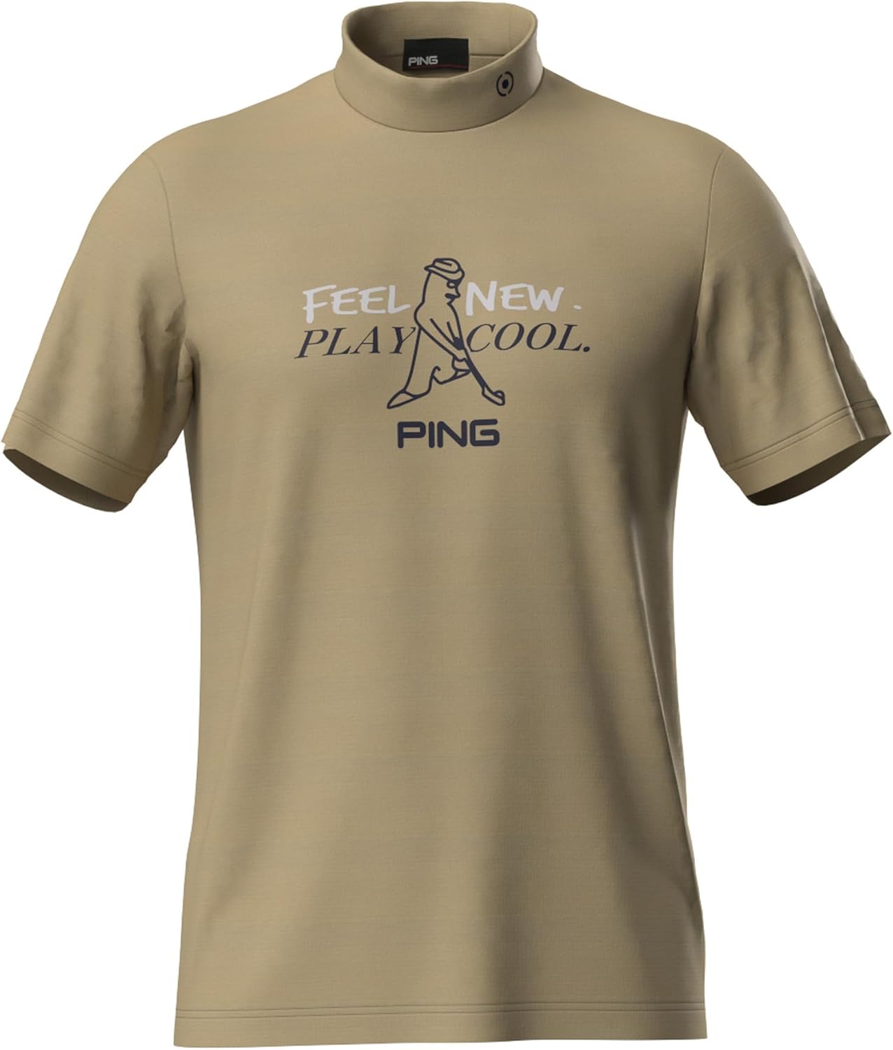 

Рубашка с коротким рукавом и высоким воротником Pin Apparel 621-6167401 (сверхбыстросохнущая) / Мужская Ping Apparel, бежевый