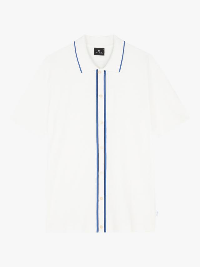 

Хлопковая поло с полосками и пуговицами Regular Fit Paul Smith, White