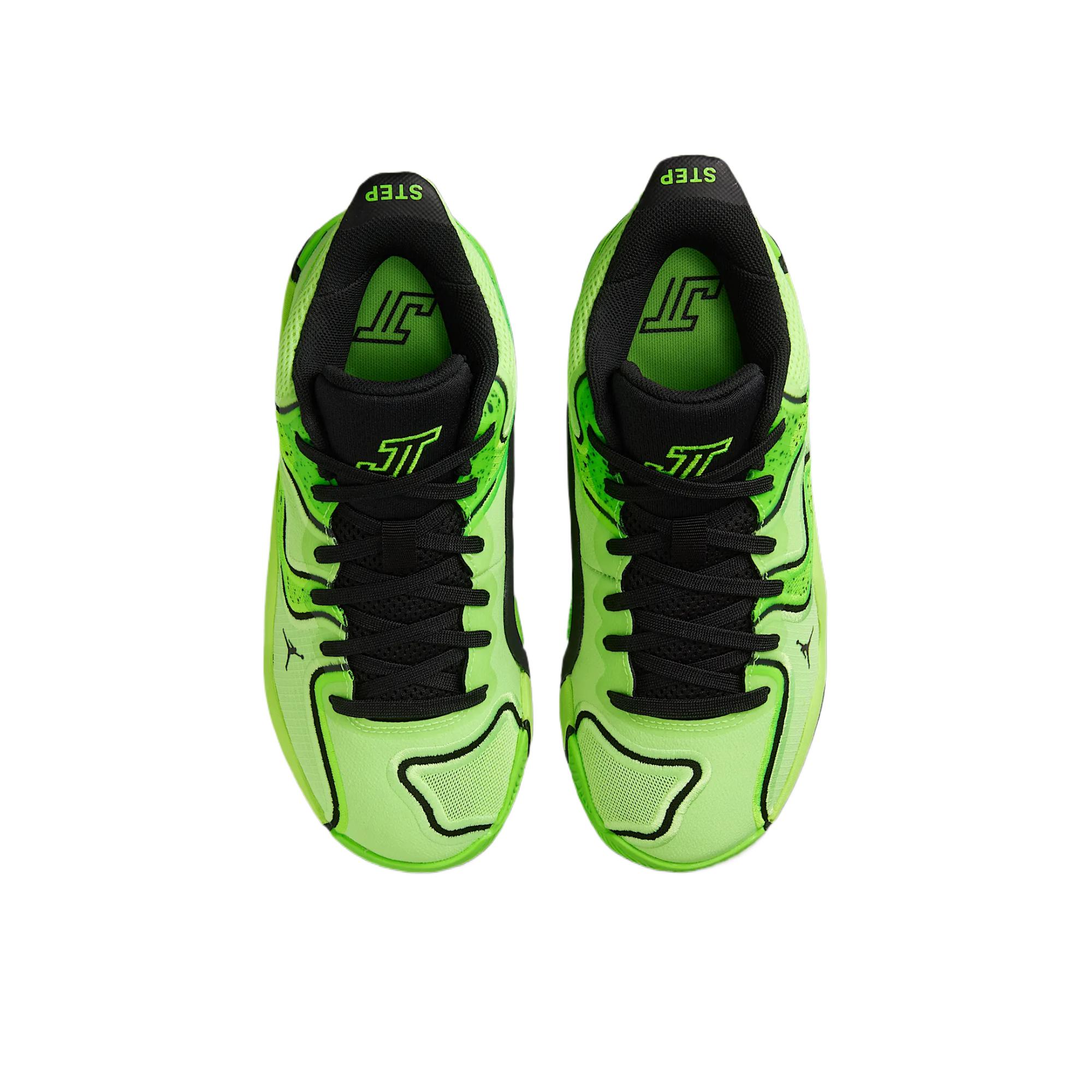 Tatum 3 детские баскетбольные кроссовки Contour Green Black Electronic Green Jordan, Contour зеленый черный Electronic зеленый — фото 4