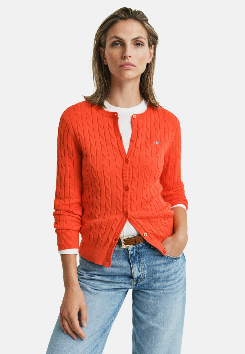 

Кардиган STRETCH CABLE GANT, оранжевый