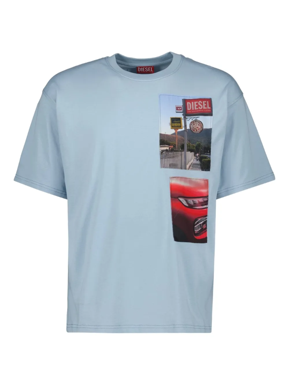 

Футболка с фотопринтом DIESEL, синий