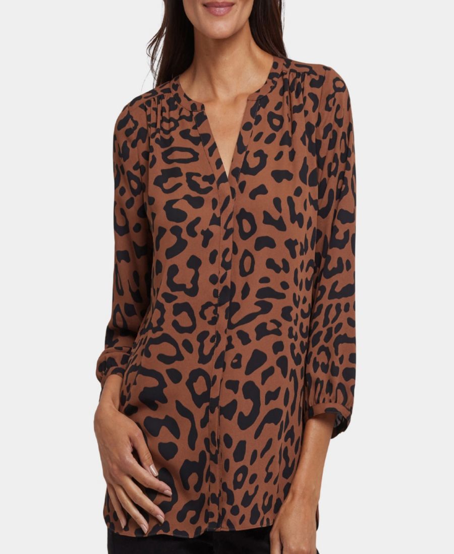 

Женская блузка с V-образным вырезом и складками NYDJ, Athena