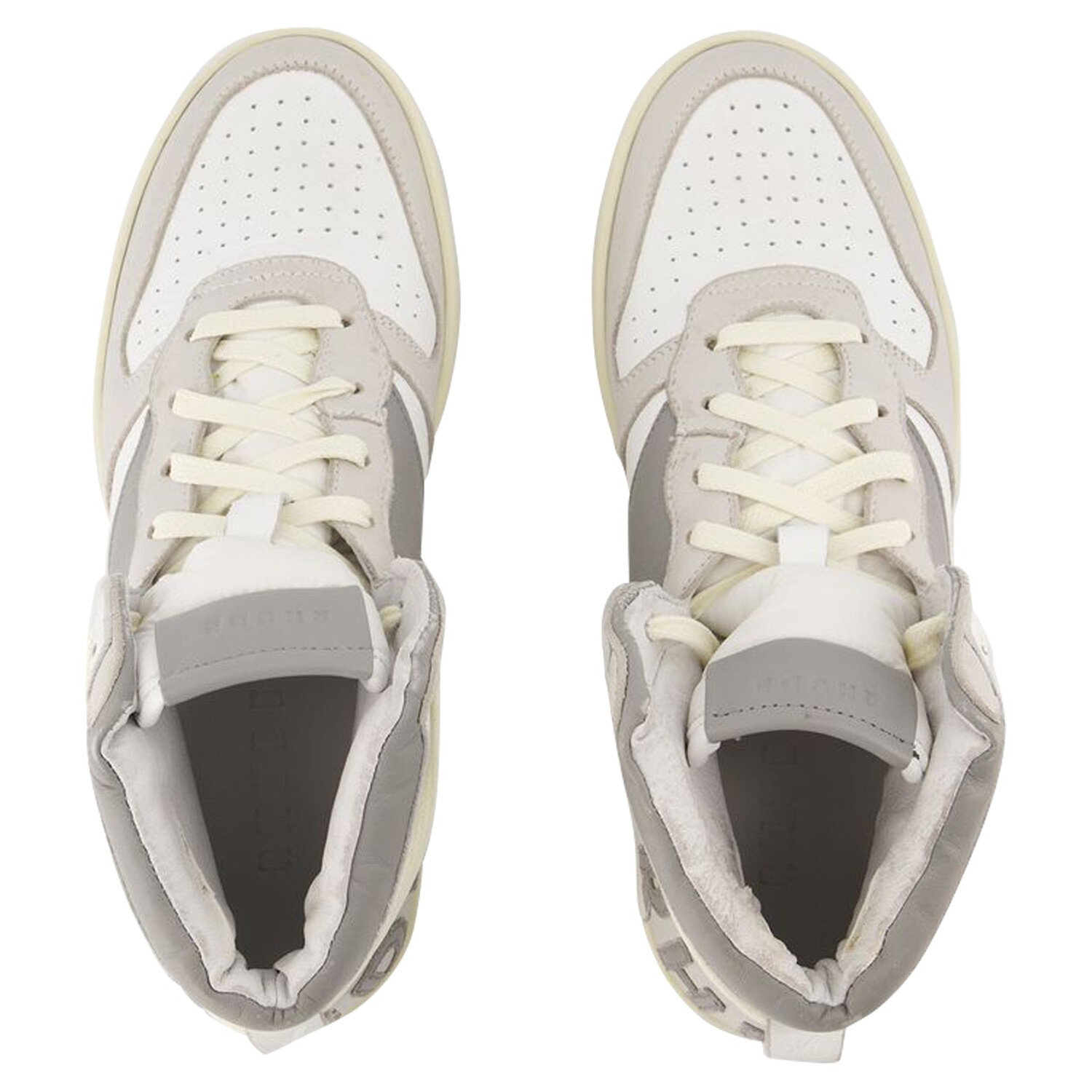 Кроссовки Rhecess Hi - Rhude - Кожа - Белый/Серый, белый