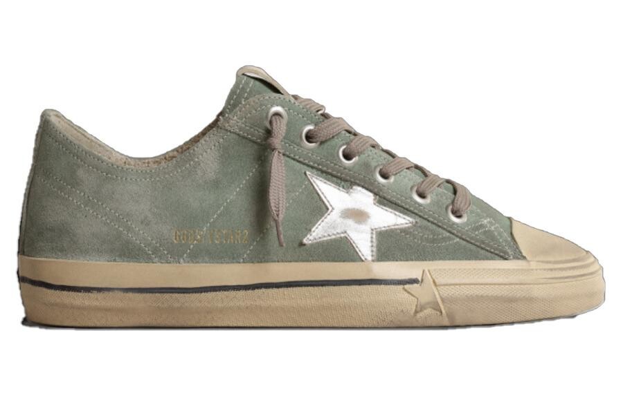 Кроссовки Golden Goose V-Star Skateboarding Shoes Men Low-top Army Green, хаки — фото 2