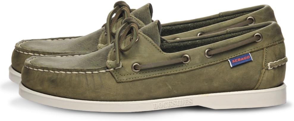 Мужские лодочные туфли Sebago Docksides, Euro Green Military