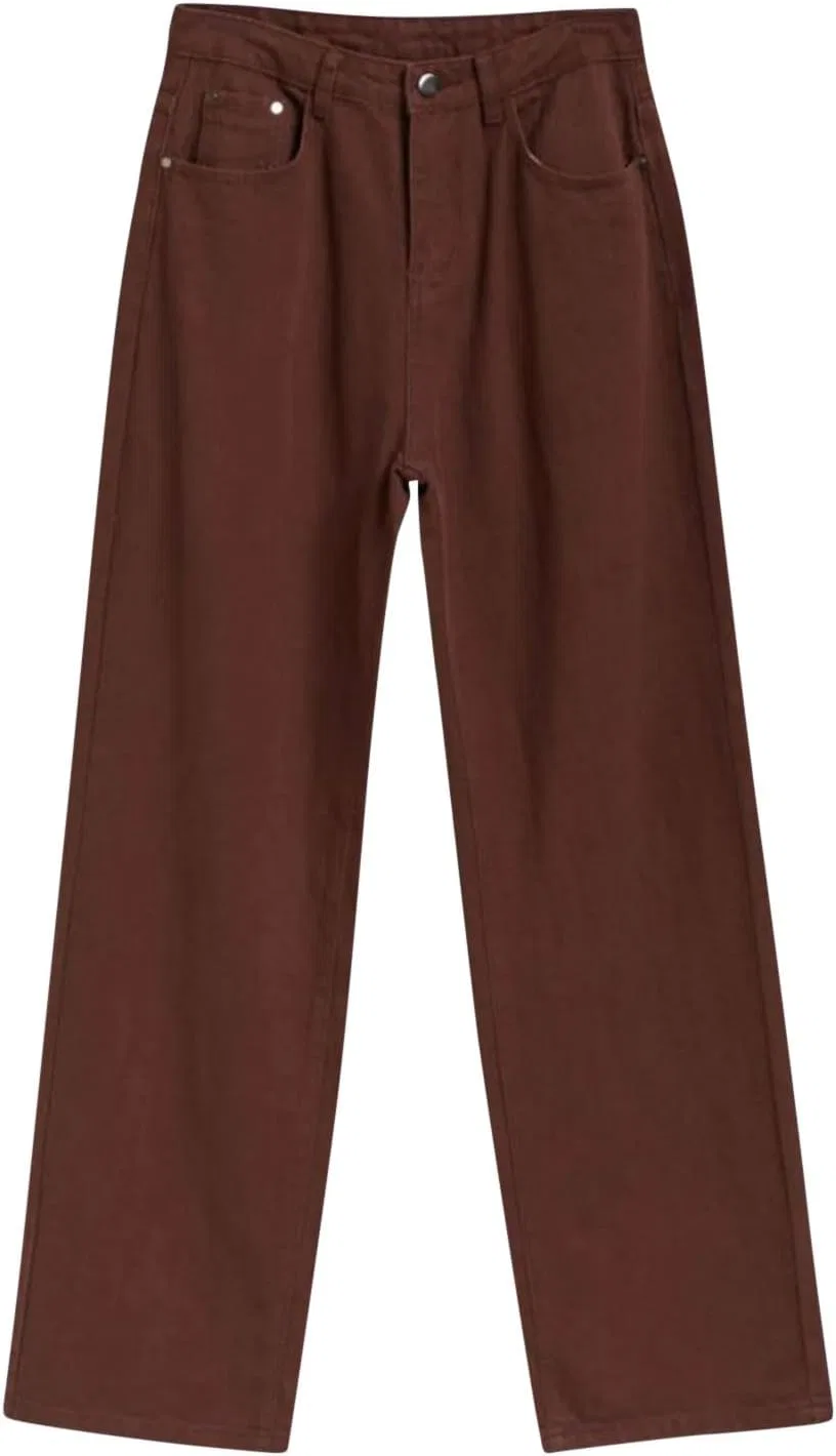 Джинсы свободные Straight Leg Jeans, Brown — фото 4