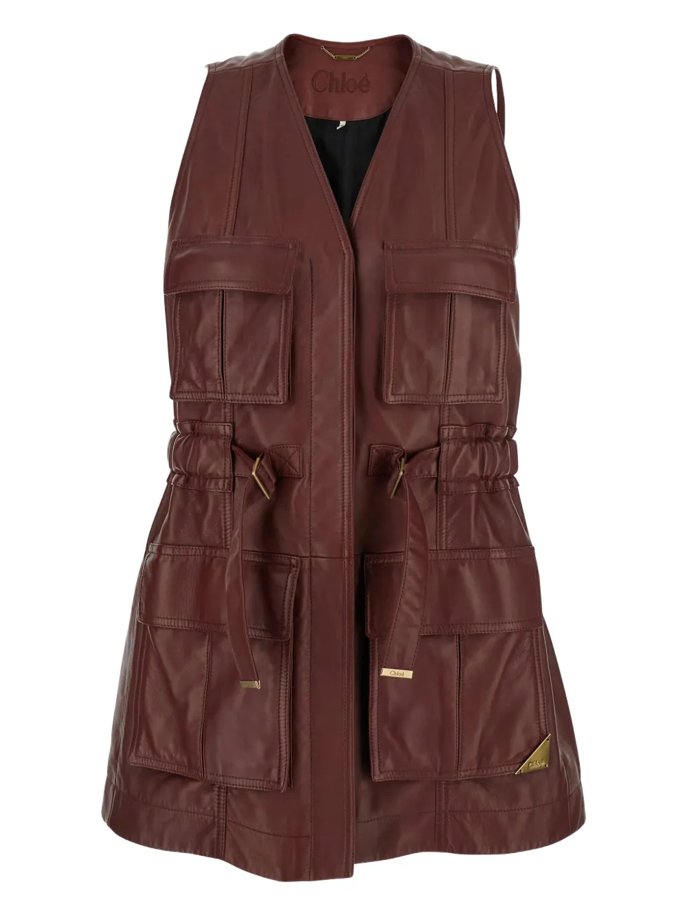 

Кожаный жилет CHLOÉ, красный