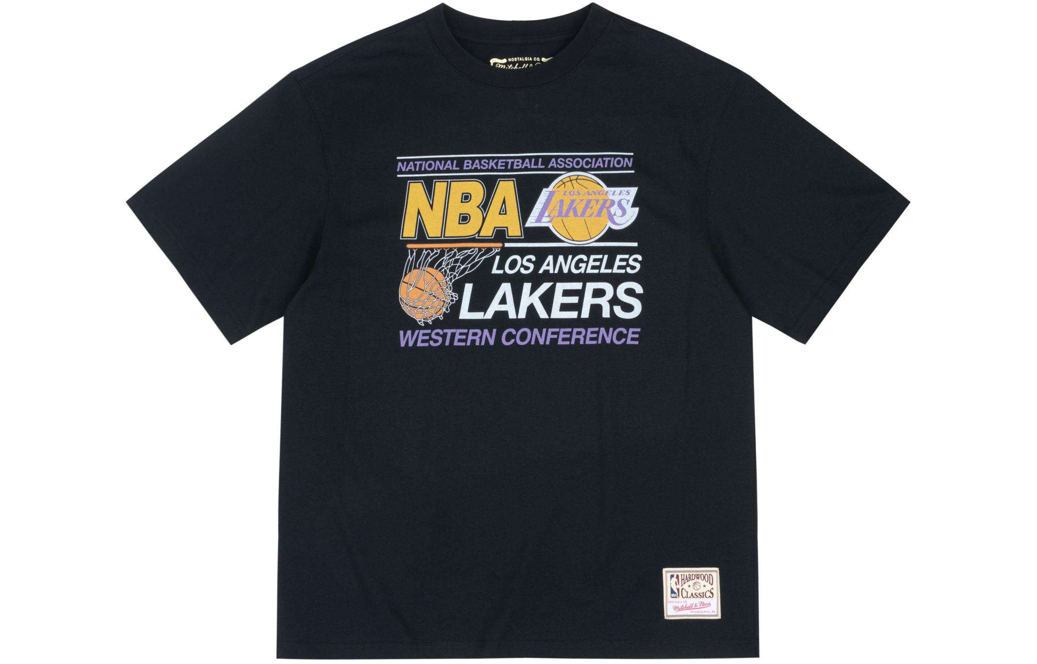 

Футболка Mitchell & Ness с рукавом дроп-шоулдер унисекс черная Los Angeles Lakers Mitchell Ness