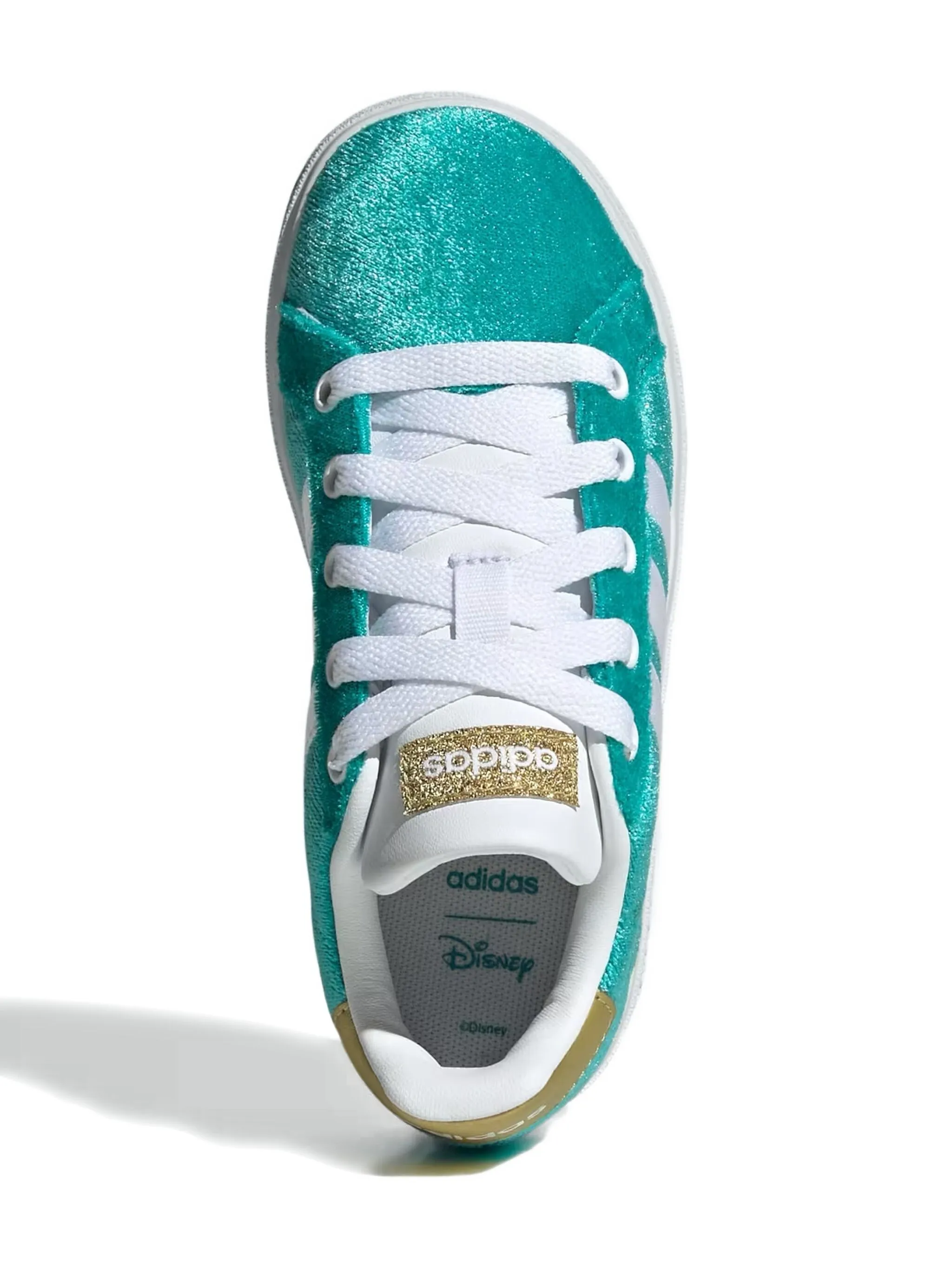 Кроссовки в полоску X Disney Jasmine Grand Court 2.0 Adidas Kids, зеленый — фото 2