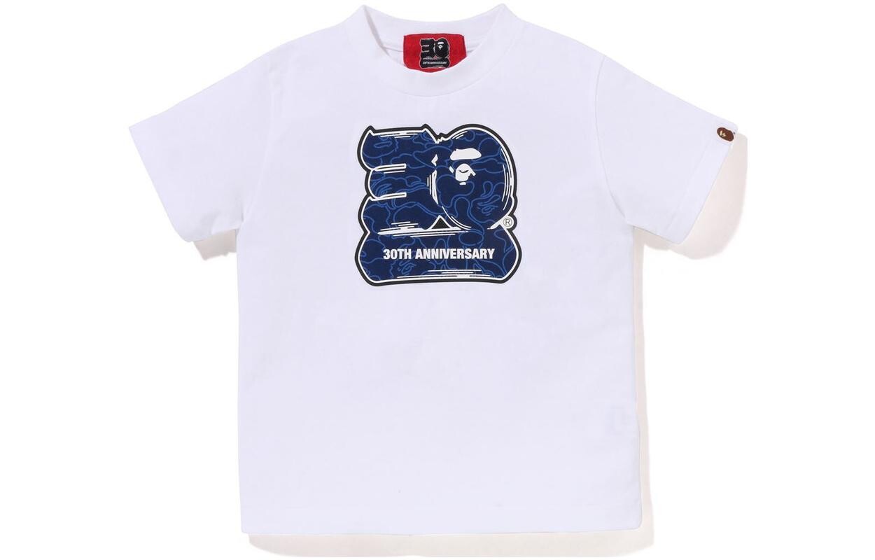 Детская футболка A Bathing Ape, зеленый/белый — фото 3