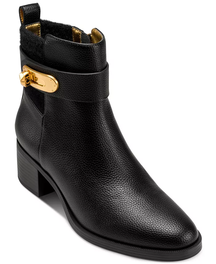 Женские ботильоны на квадратном каблуке Donna Karan New York, черный