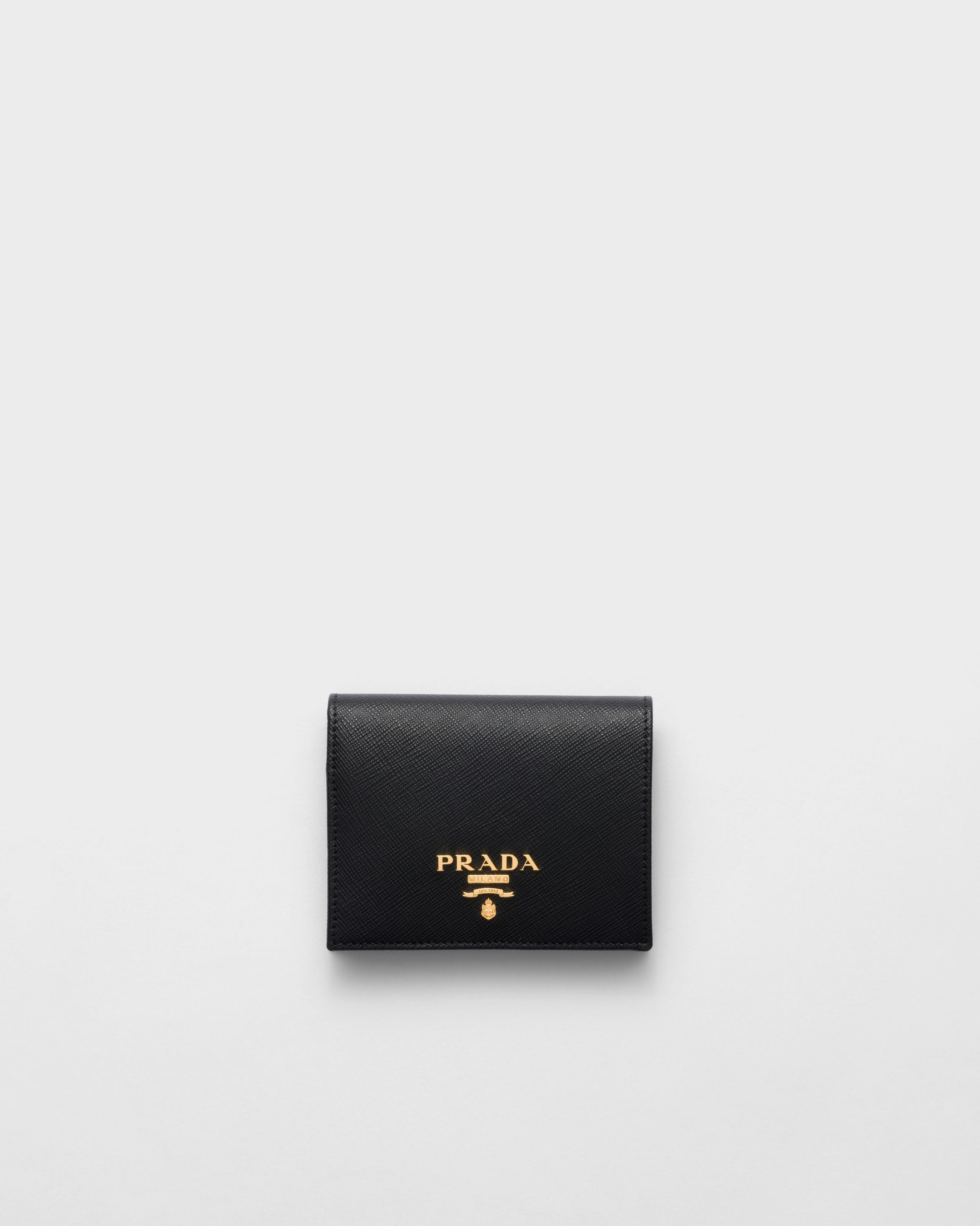 

Маленький кошелек из сафьяновой кожи Prada, черный