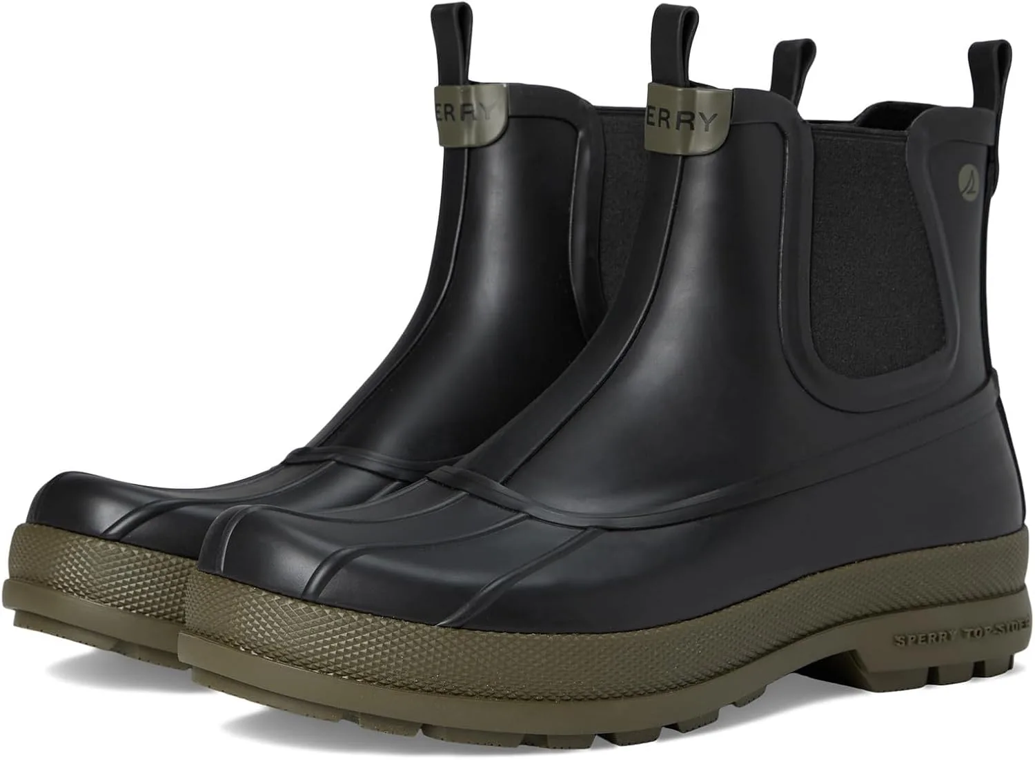 Мужские зимние ботинки Sperry Cold Bay Chelsea, черные с цветными деталями