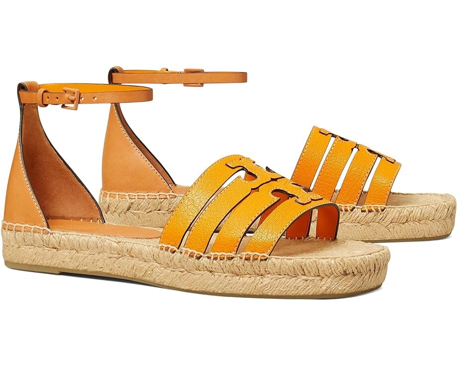 

Туфли на плоской подошве Tory Burch I20 mm nes Cage Espadrille, цвет Orange Lily/Cammello