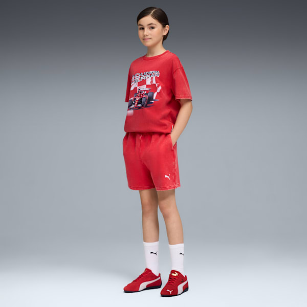 Шорты для автоспорта для больших детей Scuderia Ferrari Sportswear Puma, красный — фото 3