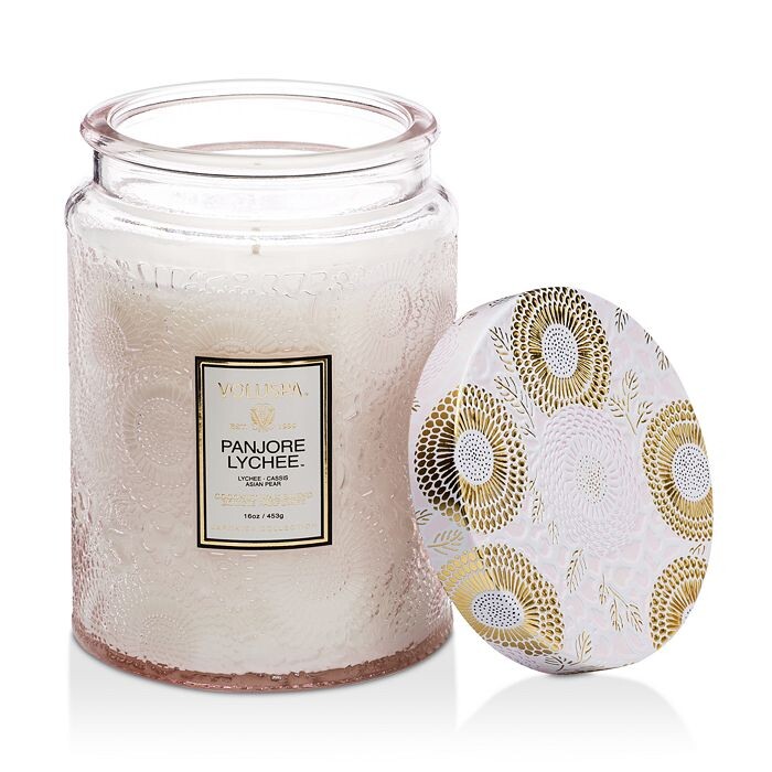 

Свеча Voluspa Panjore Lychee в большой банке, 18 унций, розовый