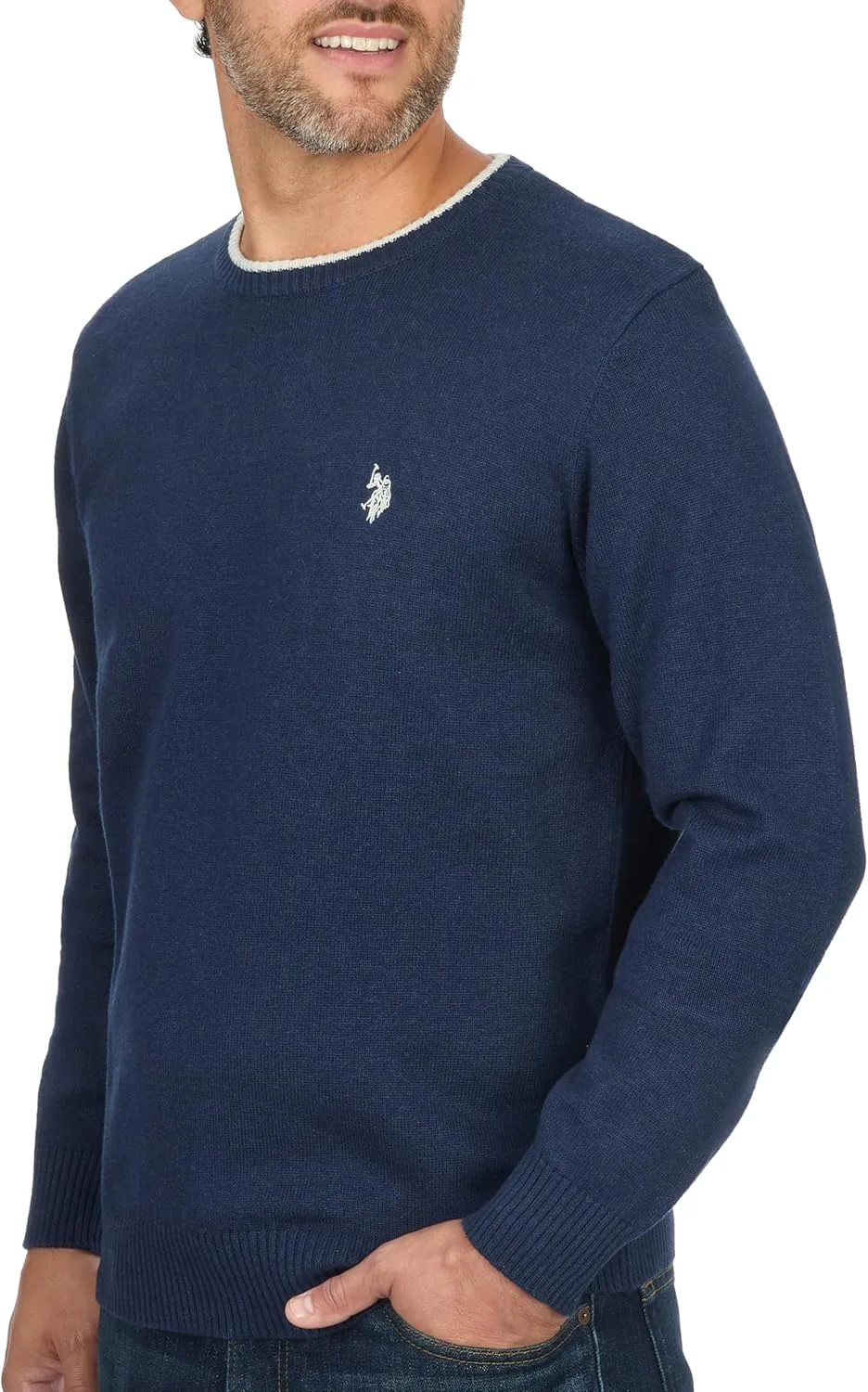 Свитер-пуловер U.S. Polo с круглым вырезом U.S. Polo Assn., Midnight Heather — фото 2
