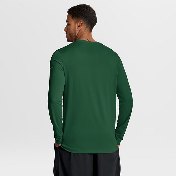 Мужская зеленая футболка New York Jets Primetime Legend Icon Performance с длинным рукавом Nike — фото 3