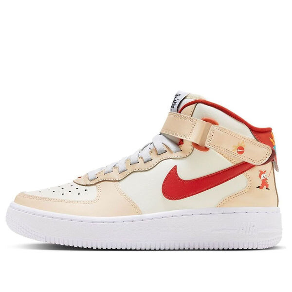 

Кроссовки air force 1 mid Nike, бежевый