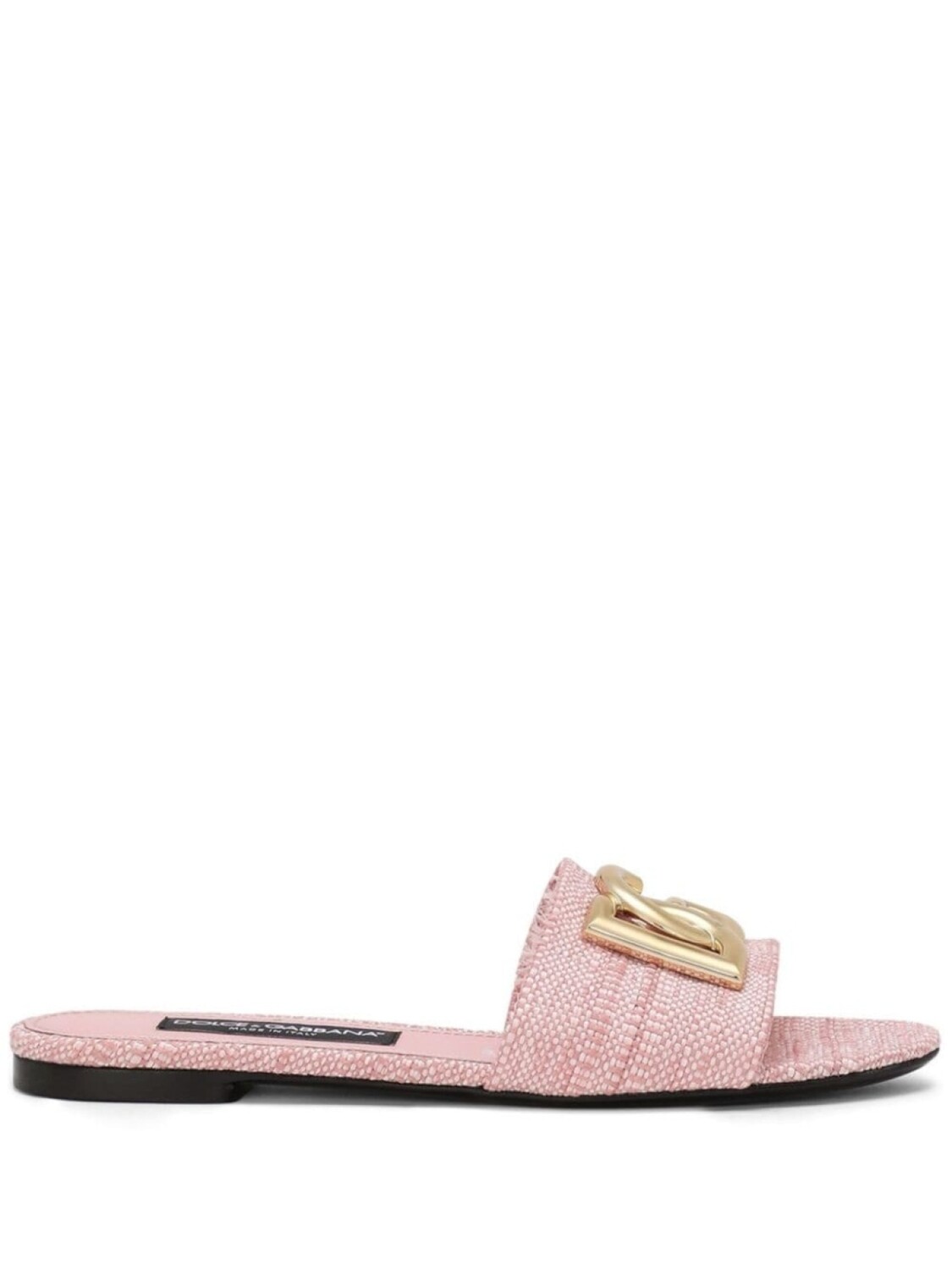 

Dolce & Gabbana слиперы из рафии с логотипом DG, розовый
