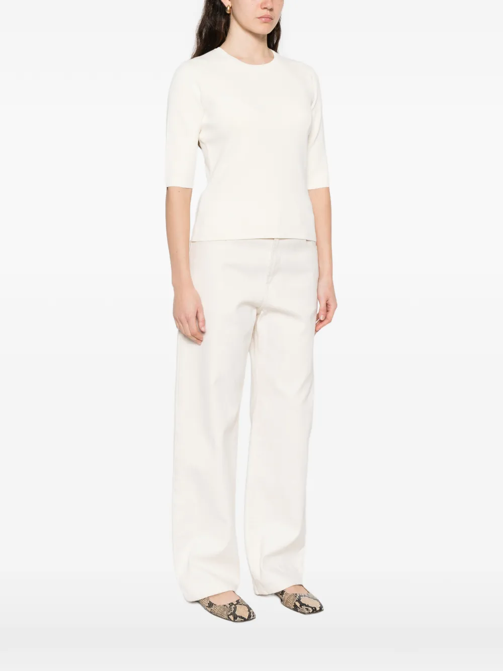 Футболка с рукавом до четверти Max Mara, бежевый — фото 3
