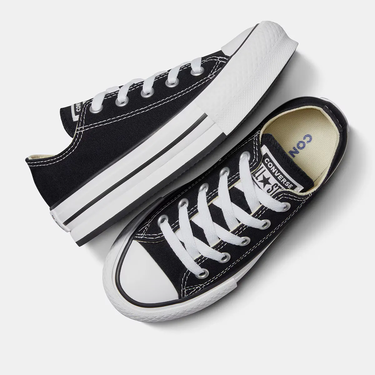 Chuck Taylor All Star EVA Lift Низкая повседневная обувь для детей Foundation Converse Collection, чёрный — фото 3