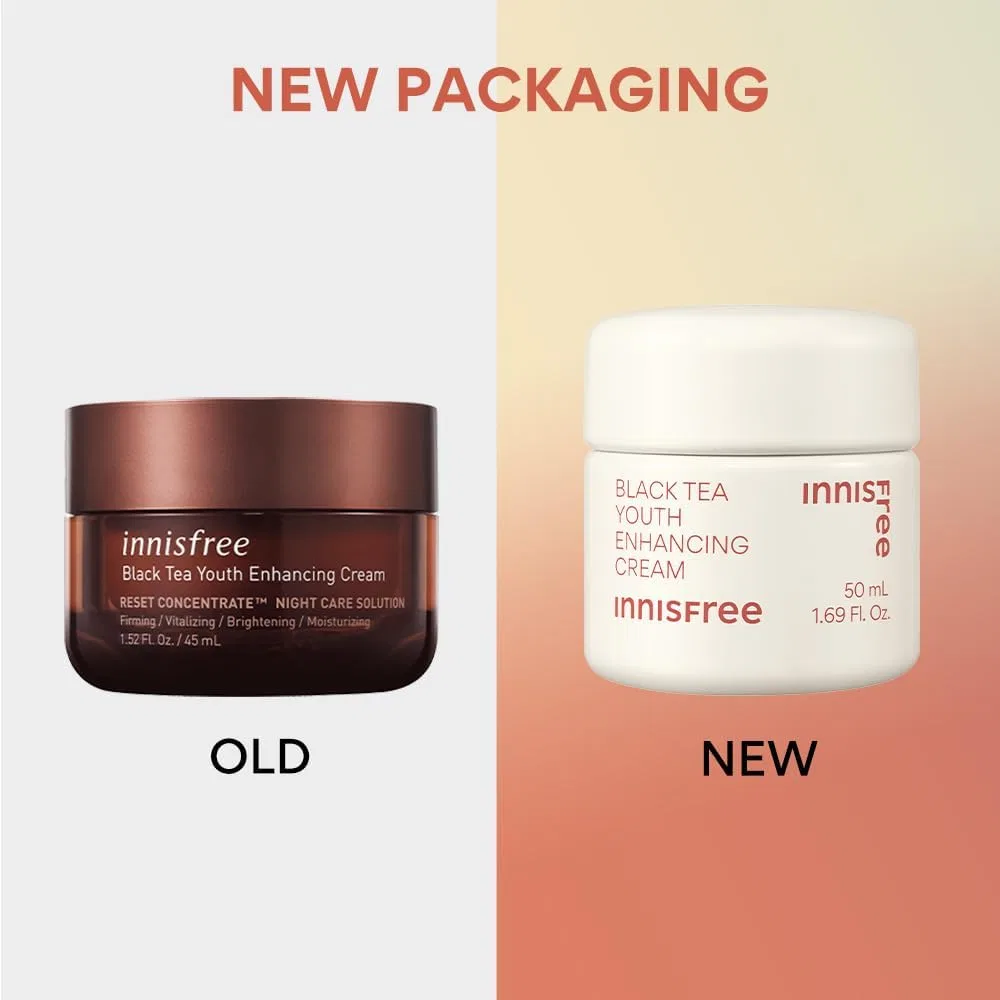Крем для лица Innisfree — Дневной Youth Black Tea Skin Cream, 45 мл — фото 2