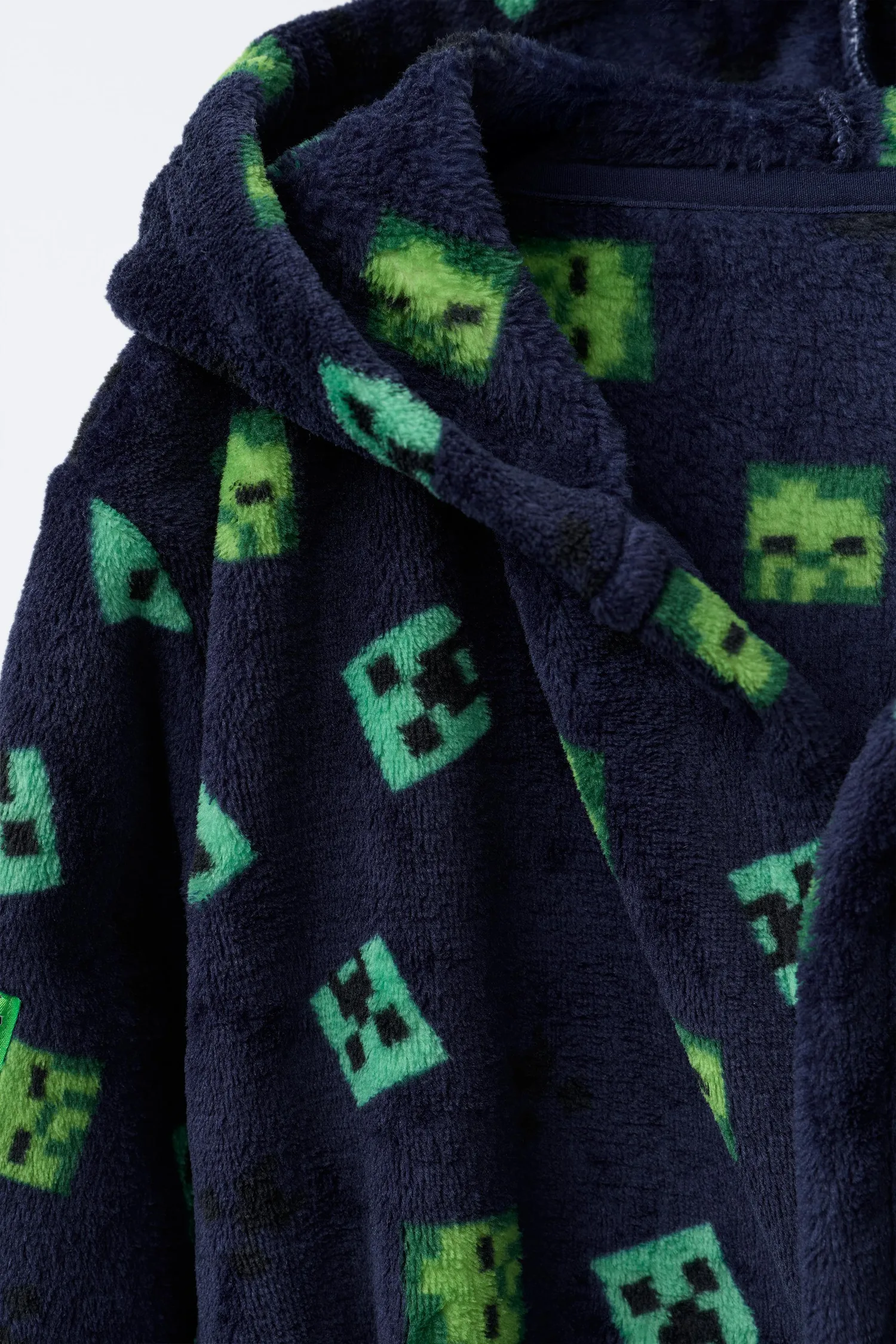 Для детей от 3 до 14 лет / minecraft mojang ab.  флисовый халат Zara, синий — фото 3