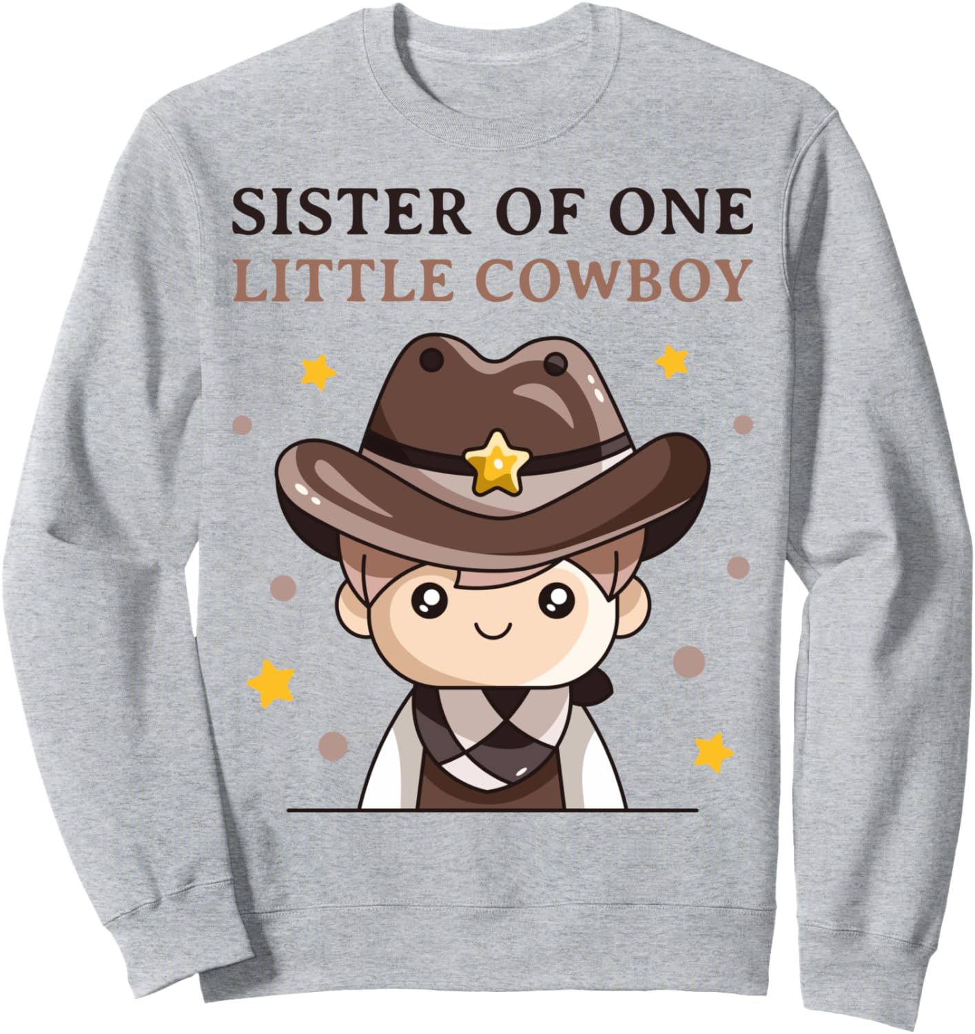 

Толстовка с костюмом «Маленький ковбой на родео» для вечеринки в честь первого дня рождения сестры одного ребенка Family Look 1 Year Old Wild West Decorations Gifts, серый