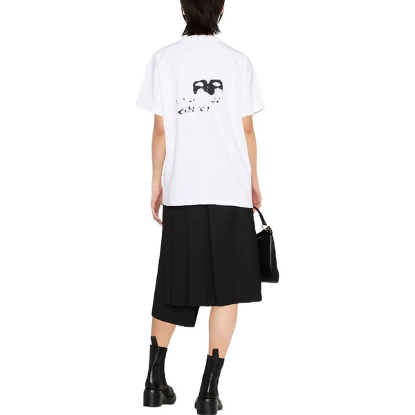 Футболка hand-drawn bb icon t-shirt medium fit 'white' Balenciaga, белый — фото 3
