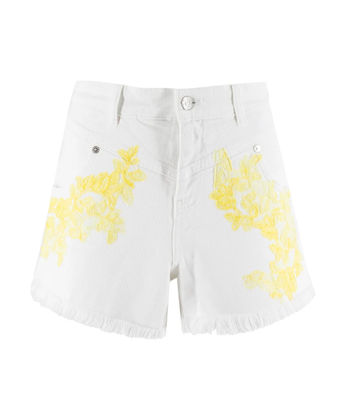 

Хлопковые шорты с цветочным кружевом Ermanno Scervino, белый