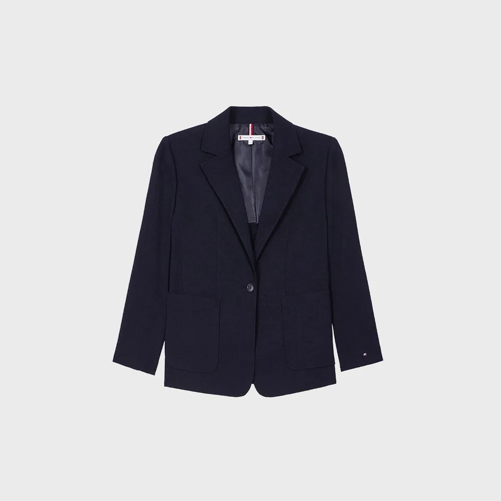 Женский летний текстурный блейзер небесно-голубой от Tommy Hilfiger Women