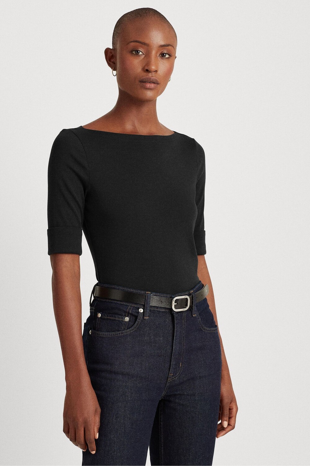 

Топ Ralph Lauren Lauren Judy из эластичного хлопка Lauren Ralph Lauren, черный
