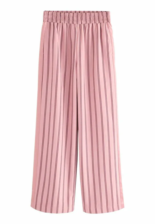 Укороченные брюки в полоску из мягкой ткани Next, Pink Stripe