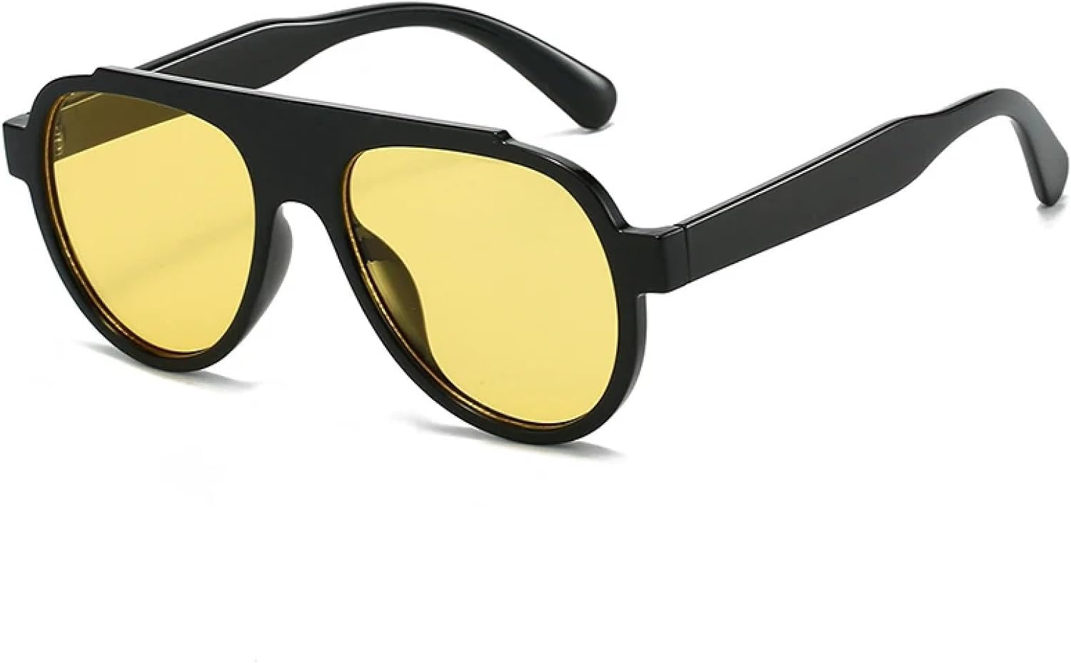 

Модные мужские солнцезащитные очки большого размера в стиле ретро с градиентным переходом, защита от УФ-излучения UV400, трендовые желто-синие солнцезащитные очки TVTBBVV, Black Yellow