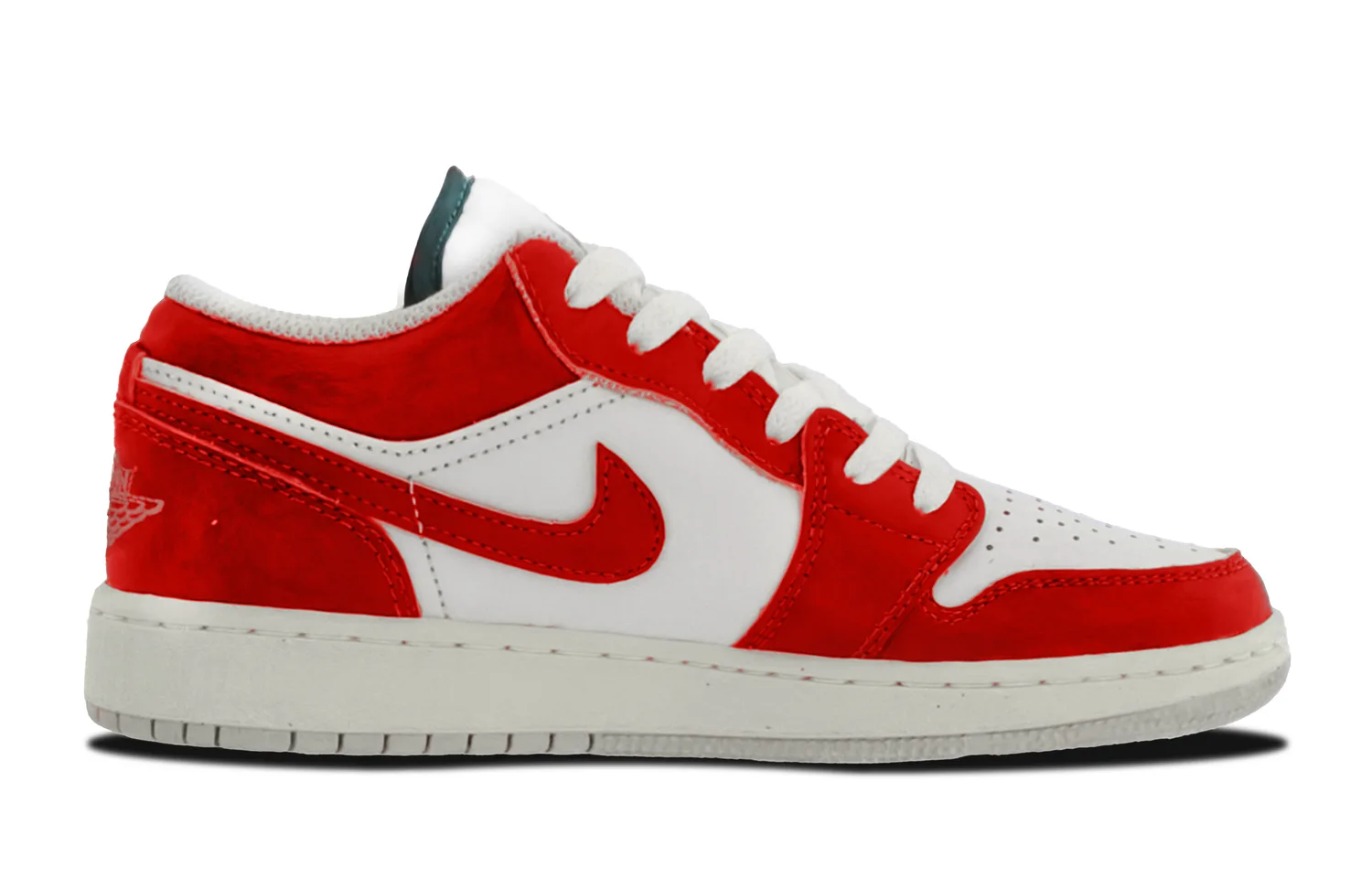 Jordan Детские баскетбольные кроссовки Air 1 Low SE Red Gold Phantom Horse с противоскользящей подошвой и дышащим верхом — фото 4