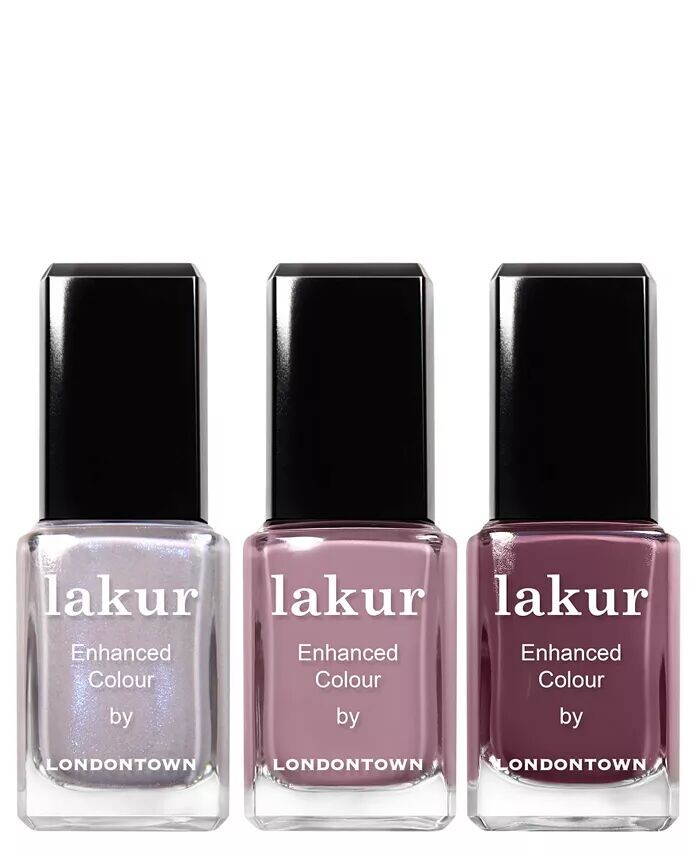 

3 шт. Набор лаков для ногтей Royal Plum Lakur Enhanced Color Londontown