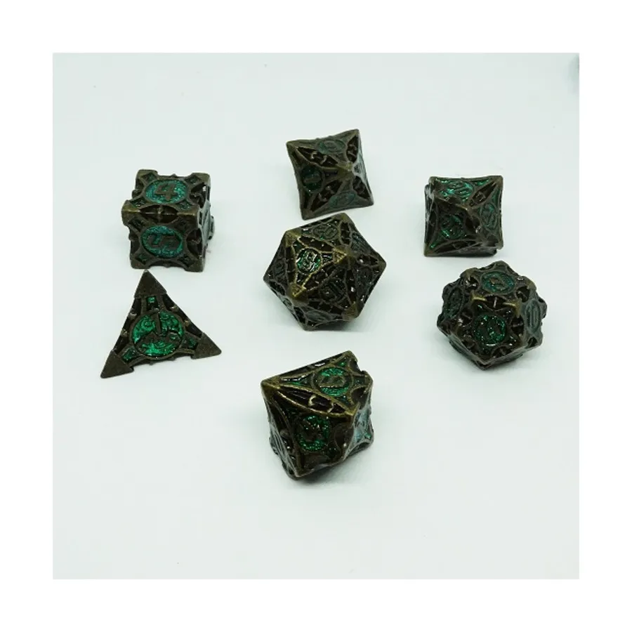 

Poly Set Зеленый Intric (7), Metal Dice (Chronicle Cards)
