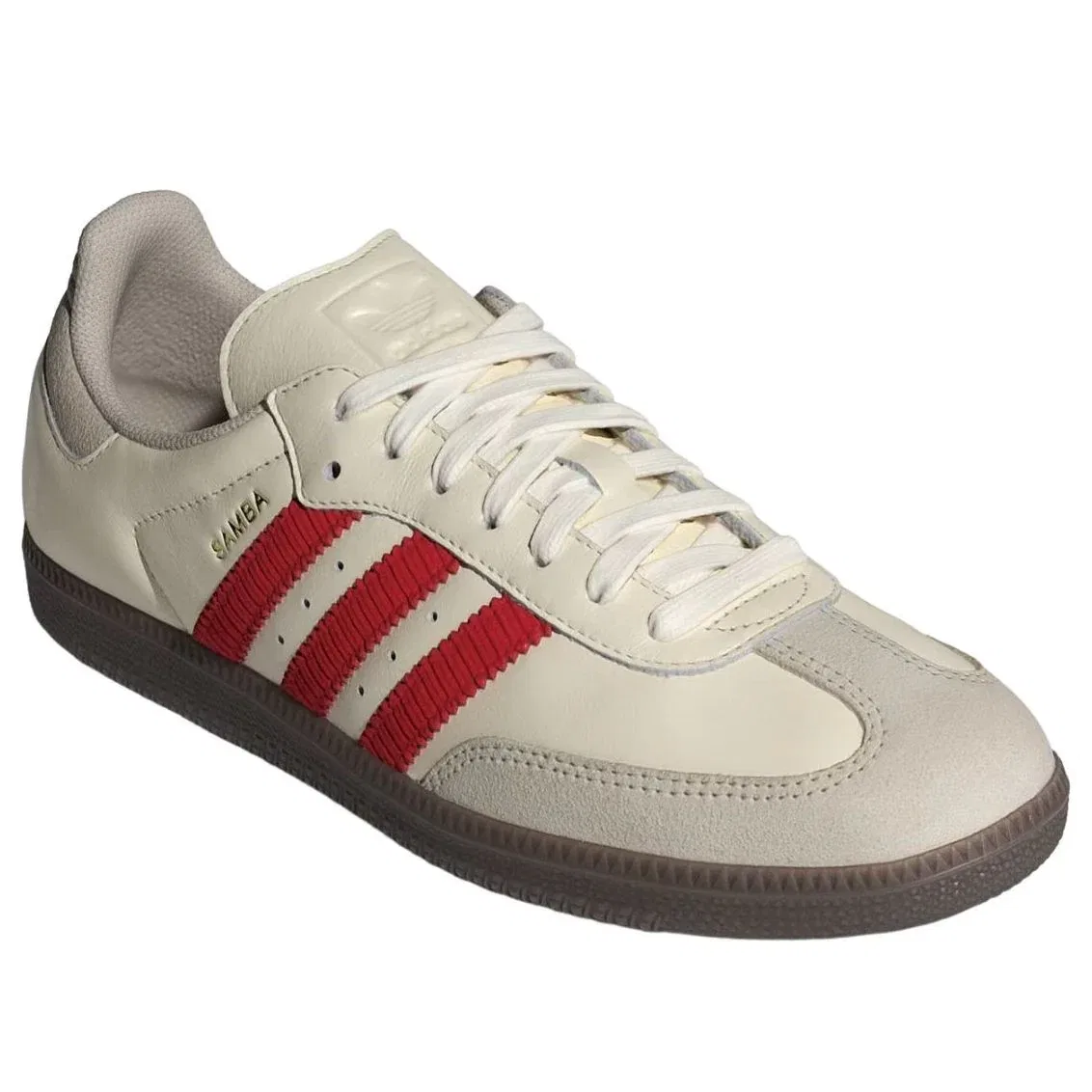 Кроссовки Adidas Samba OG Off White Better Scarlet Gum IH6815, белый — фото 4