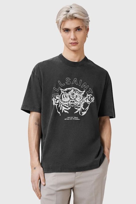 

Хлопковая футболка BETTER Allsaints, серый